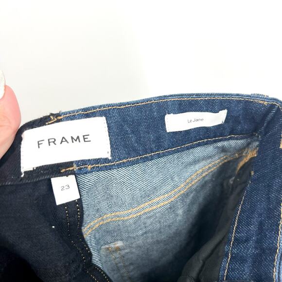 FRAME Womens Le Jane Colorblock Relaxed Jeans Size 23 Blue Black Dell Noir NWT - Picture 11 of 14